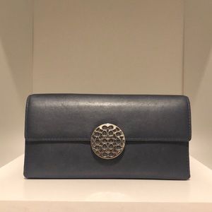 Navy Coach Checkbook Size Wallet